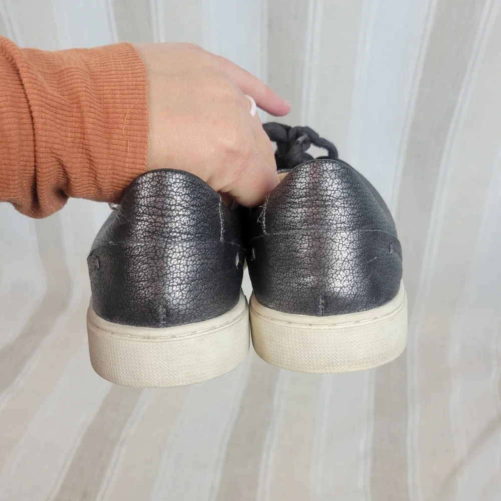 Frye Ivy Low Lace Pewter Sneakers Gray Size 8M Tennis Shoes
